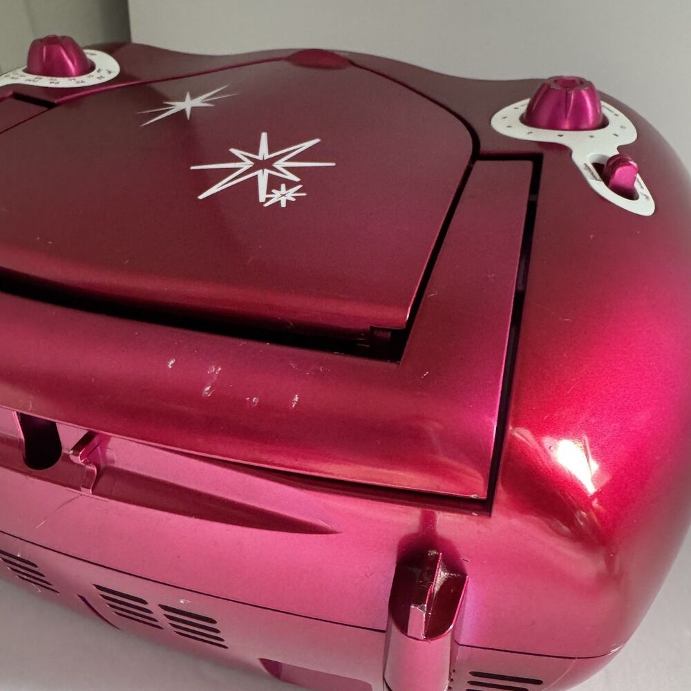 Nextplay Hot Pink Glitz & Glitter AM/FM Cd BOOMBOX NP400GB Works & Sounds Great - Picture 15 of 16